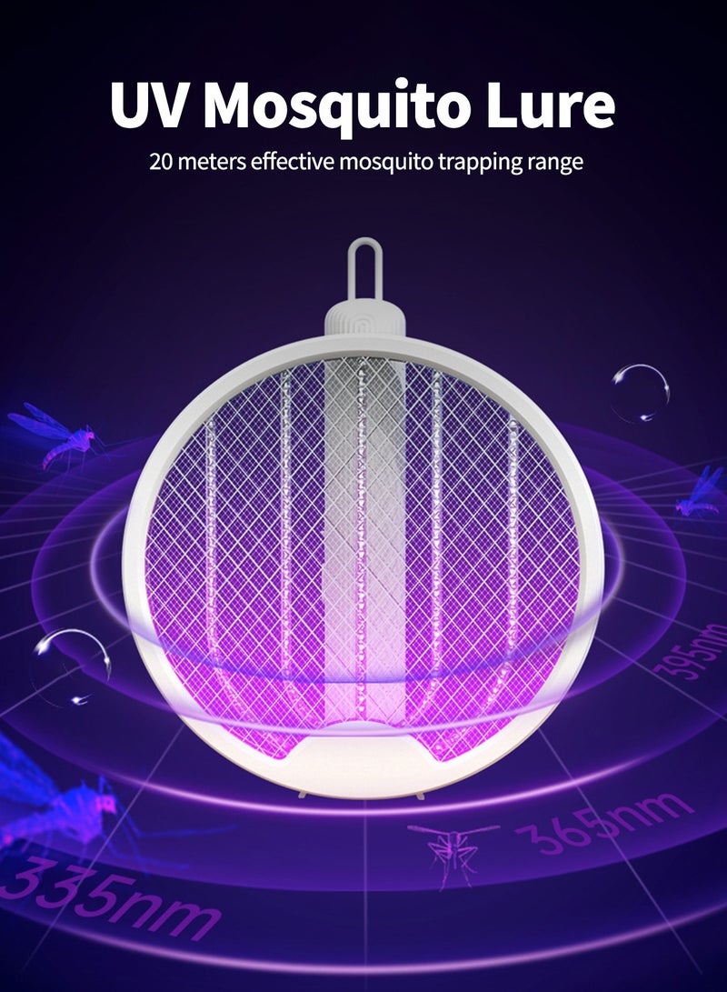 Bcarenest Foldable Electric Mosquito Bat Zapper & UV Mosquito Killer Lamp, Dual-Mode Bug Zapper with 20m UV Lure, Rechargeable Lithium Battery, Safe & Portable - Image 3
